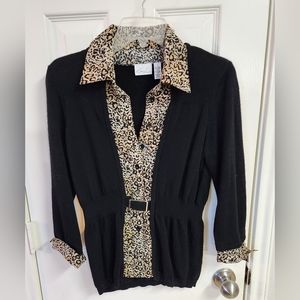 Kim Roger's leopard blouse